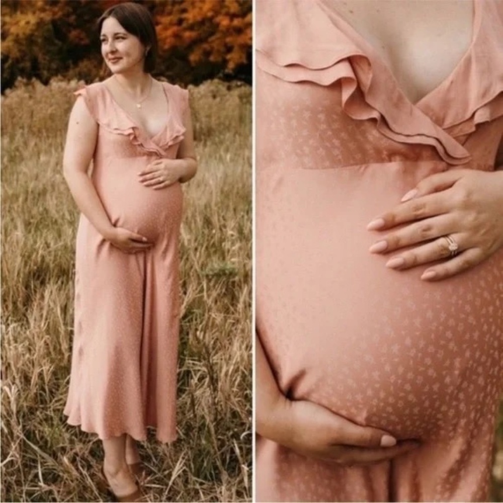 Hatch The Emily Blush Bohemian Floral Maternity Dress 25188